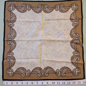 LANCEL Paisley Border (tan/brown ornate)